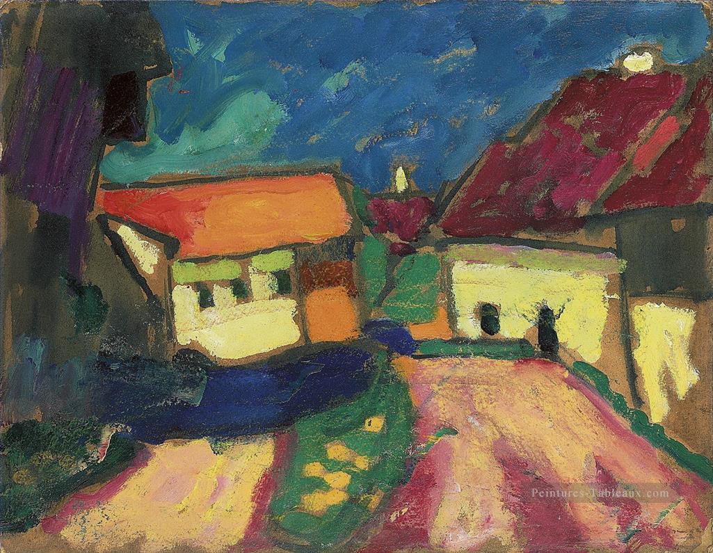 landschaftstudie dorfstrasse 1908 Alexej von Jawlensky Expressionnisme Peintures à l'huile